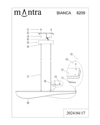 BIANCA * COLGANTE LED GRANDE - DIMABLE